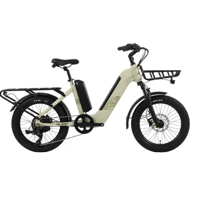 20 tum fettdäckcykel 48V 500W Dual Battery Ebike Electric Cargo Bike med 2 korgar