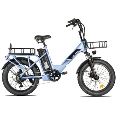 HILAND 20 tum E-cykel 250w baknavmotor aluminiumram 7-växlad fettdäck elektrisk lastcykel
